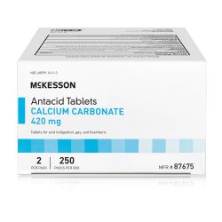 Antacid McKesson Brand 420 mg Strength Tablet 250 Packets per Box, 2 Tablets per Packet - Image 6