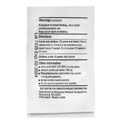 Antacid McKesson Brand 420 mg Strength Tablet 250 Packets per Box, 2 Tablets per Packet - Image 3