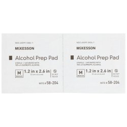 Alcohol Prep Pad McKesson 70% Strength Isopropyl Alcohol Individual Packet Medium Sterile - Image 3