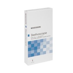 General Exam Stethoscope McKesson Black 1-Tube 22 Inch Tube Double Sided Chestpiece - Image 4