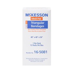 Triangular Bandage / Arm Sling McKesson Safety Pin One Size Fits Most - Image 2