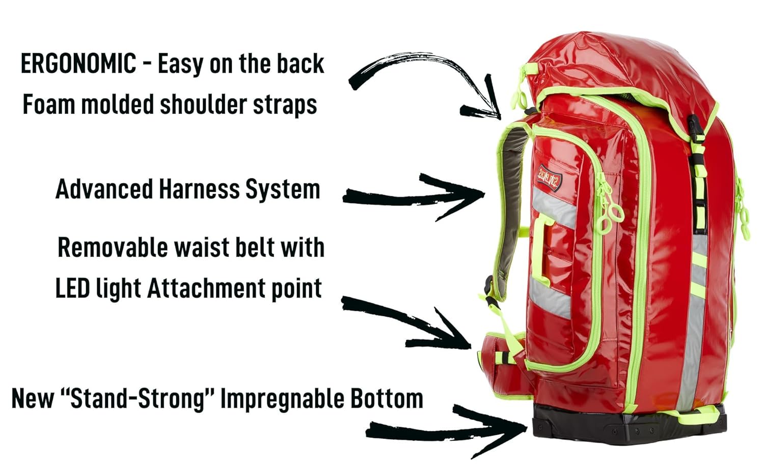 Statpacks New 2023 G3+ Backup Red EMT Medic Backpack BLS ALS Trauma Bag for EMS, Police, Firefighters - Image 3