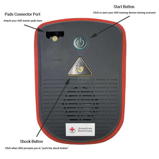 Red Cross AED Trainer with Adult and Child Gel Adhesive Pads - Image 5