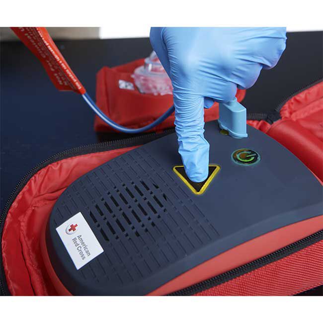Red Cross AED Trainer with Adult and Child Gel Adhesive Pads - Image 3