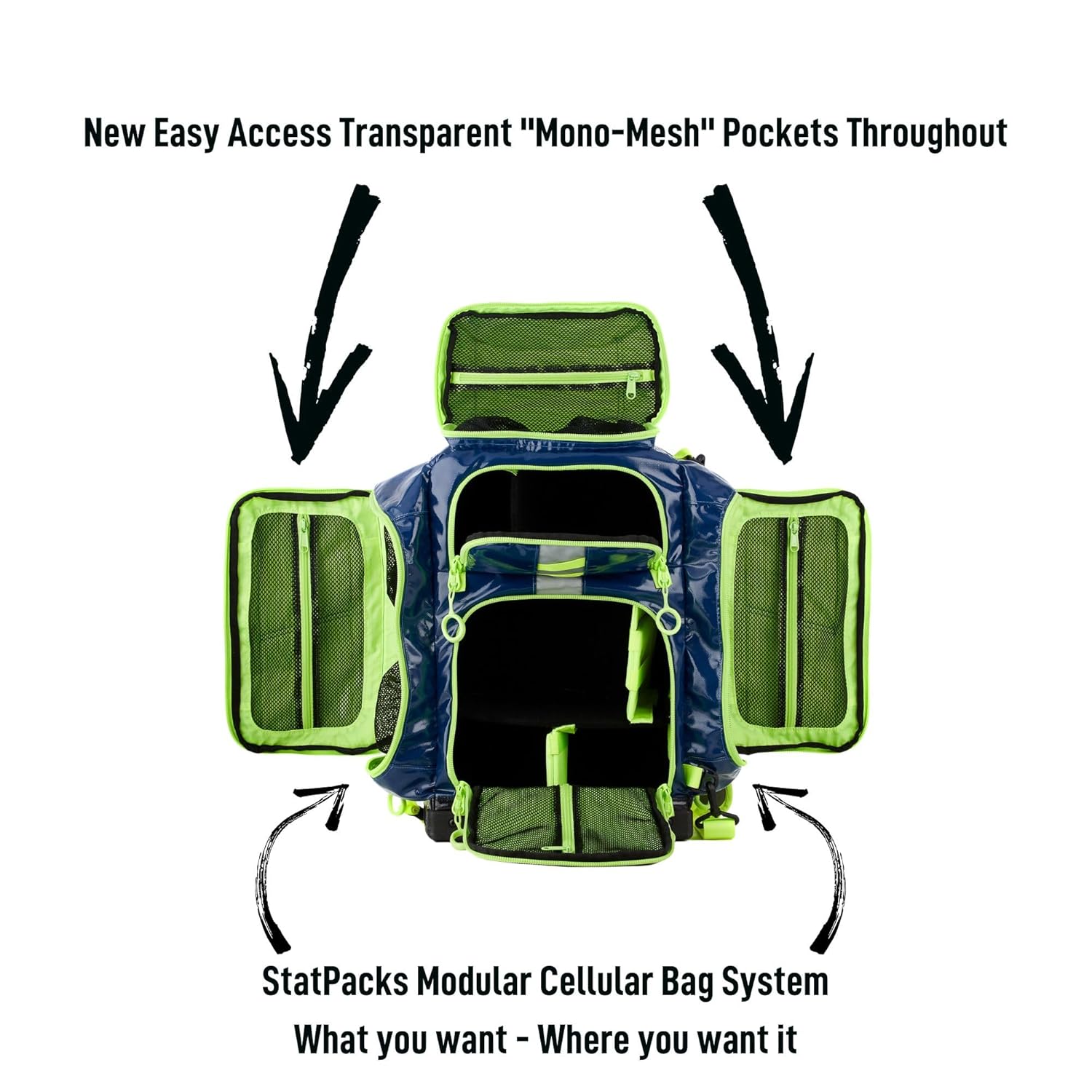 Statpacks New 2023 G3+ Perfusion Red, Hybrid Medic Backpack, Sling Bag, Shoulder Bag, Lightweight BLS ALS Trauma Bag for EMS, Police, Firefighters - Image 3