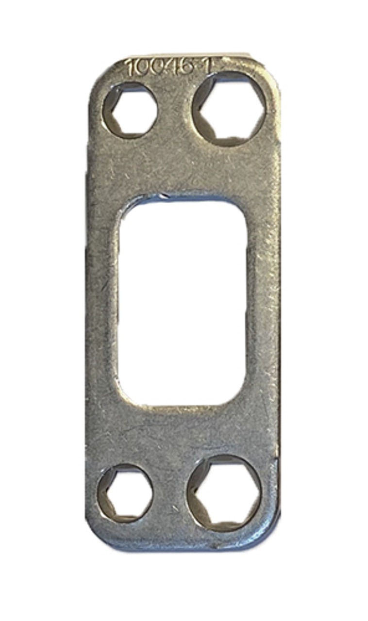 Kwikset / Deadbolt Round Corner Heavy Duty Strike Plate / Satin Nickel / 820050-15