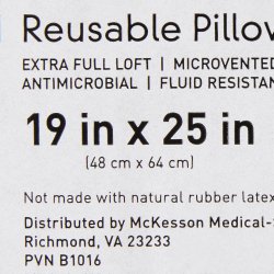 Bed Pillow McKesson 19 X 25 Inch White Reusable - Image 3