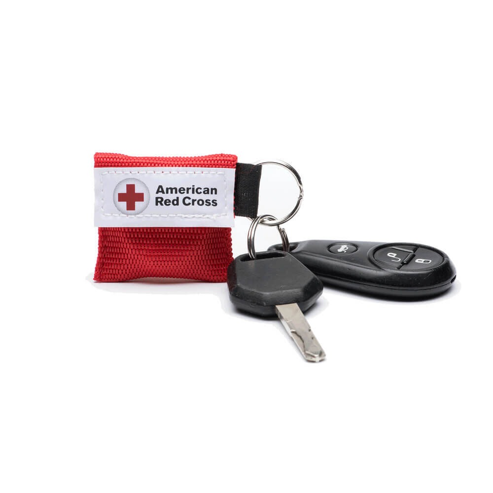 Mini CPR Keychain with Face Shield, 1-Way Valve Breathing Barrier